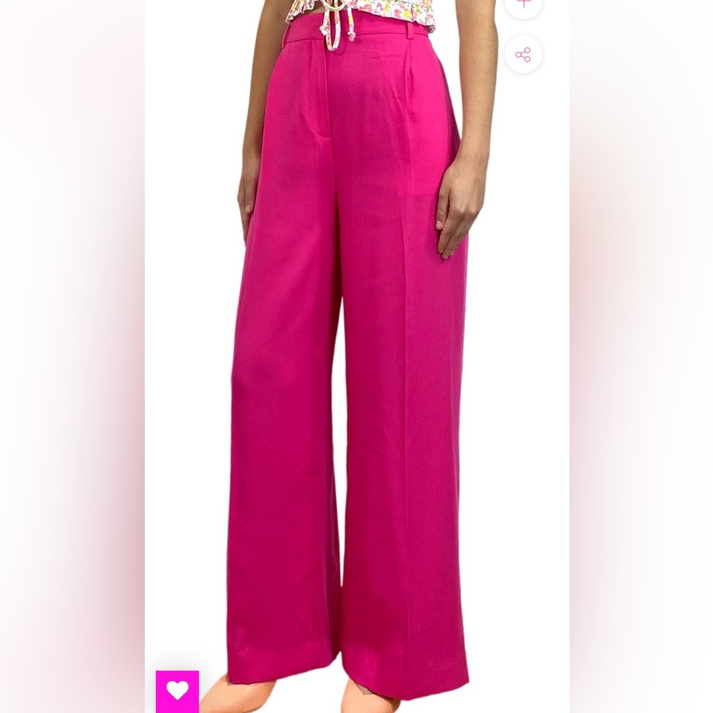 Zara Fuchsia Wide-Leg Pants
